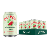 OLIPOP Prebiotic Soda Watermelon Lime 12 fl oz 12 Pack